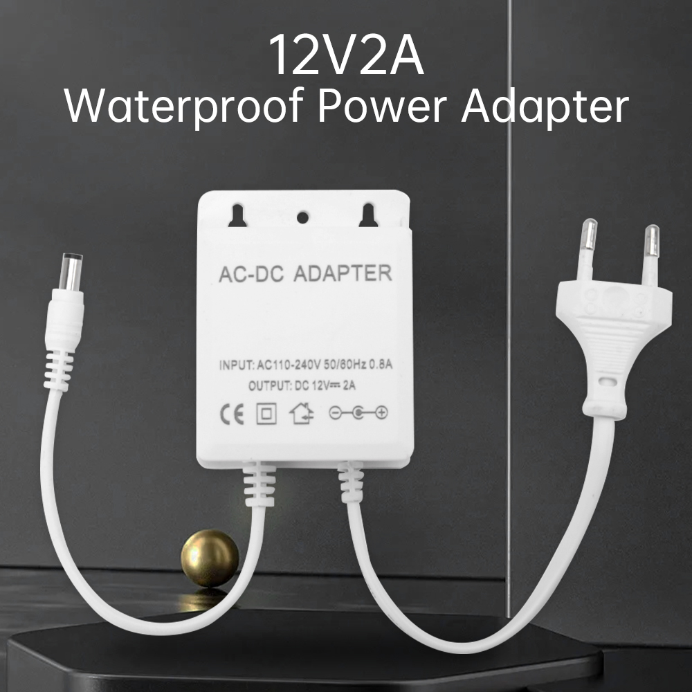 Outdoor Power Adapter - DC12V 2A الاتحاد الأوروبي محول القابس