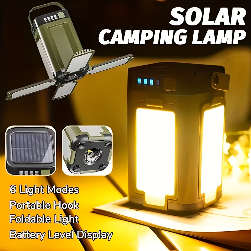 Outdoor Power Lights - مصباح تخييم خارجي يعمل بالطاقة الشمسية،