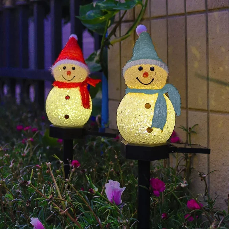 Outdoor Solar Power Xmas Lights - إضاءة LED شمسية على شكل رجل