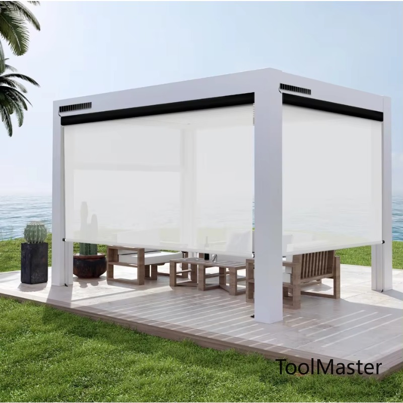 Outdoor Power Blinds - 【2026】ستائر خارجية تعمل بالطاقة الشمسية، مزودة