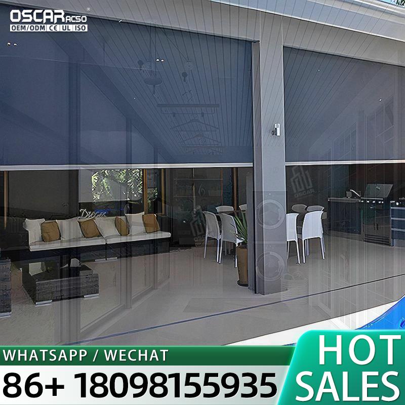 Outdoor Power Blinds - مظلة أكشاك خارجية حديثة تعمل بالبطارية