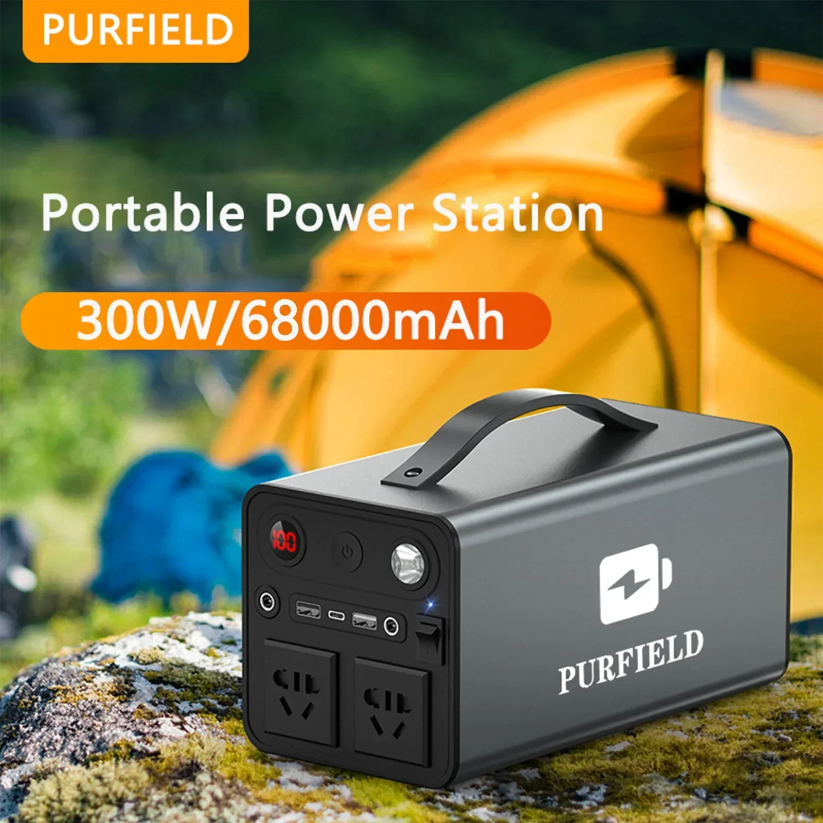 Outdoor Power Equipment - PURFIELD الطاقة المحمولة 68000mAh 300W محطة
