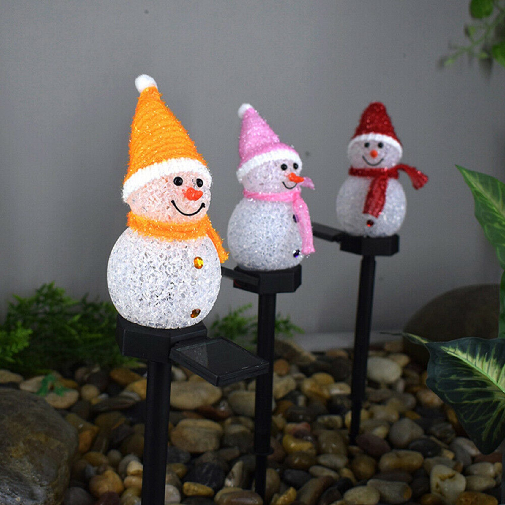 Outdoor Solar Power Xmas Lights - أضواء شمسية على شكل رجل الثلج