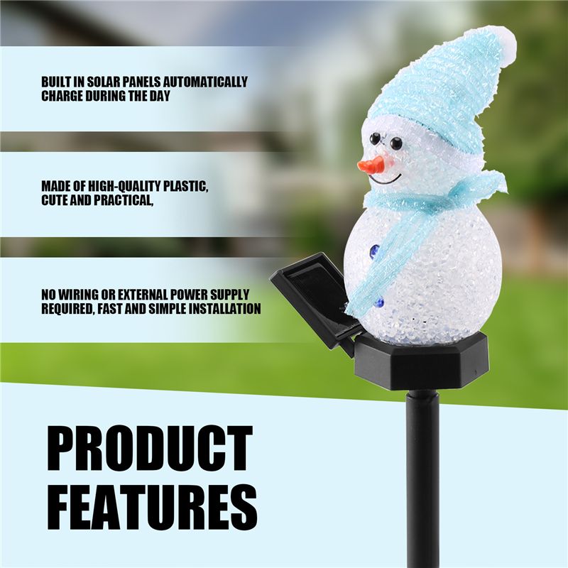 أضواء شمسية على شكل رجل الثلج  - مراجعة Outdoor Solar Power Xmas Lights وسعره