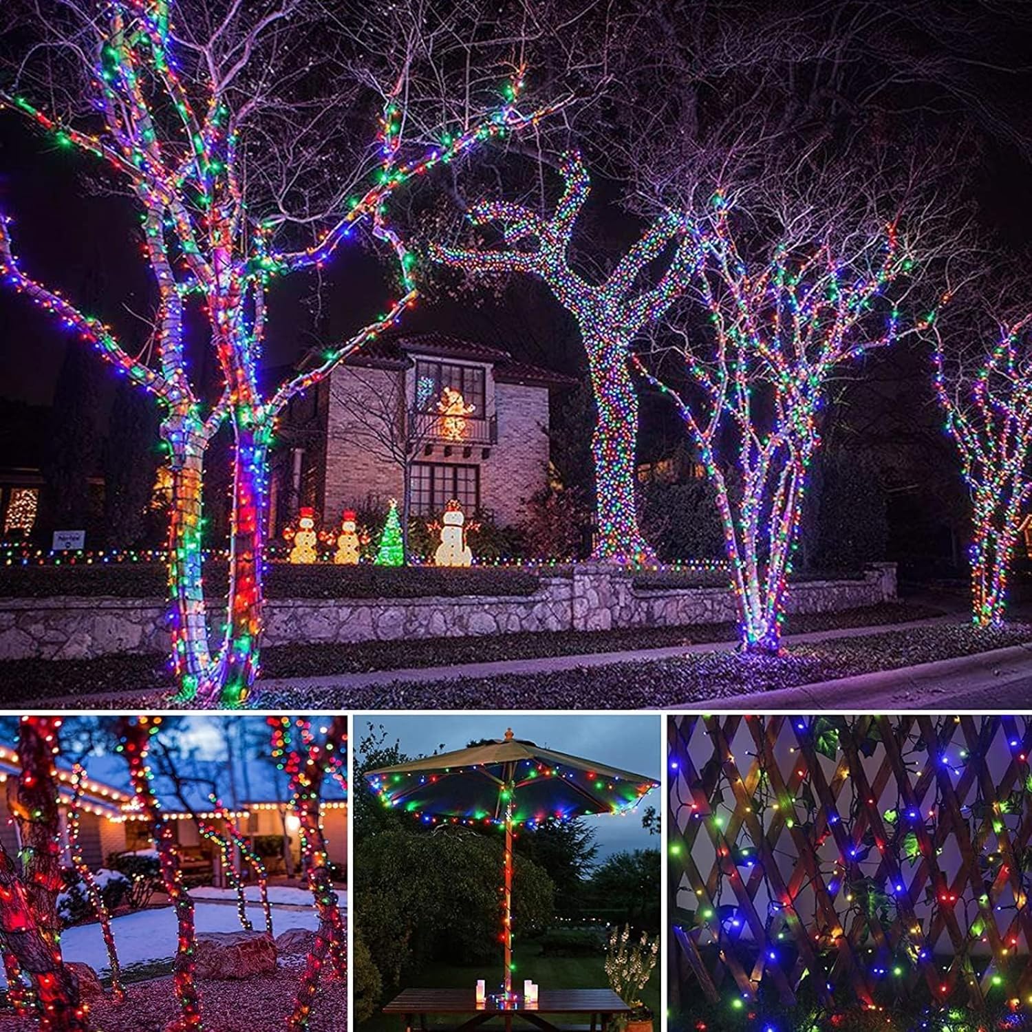 LED سلسلة أضواء الشمسية 300LED - مراجعة Outdoor Solar Power Xmas Lights وسعره