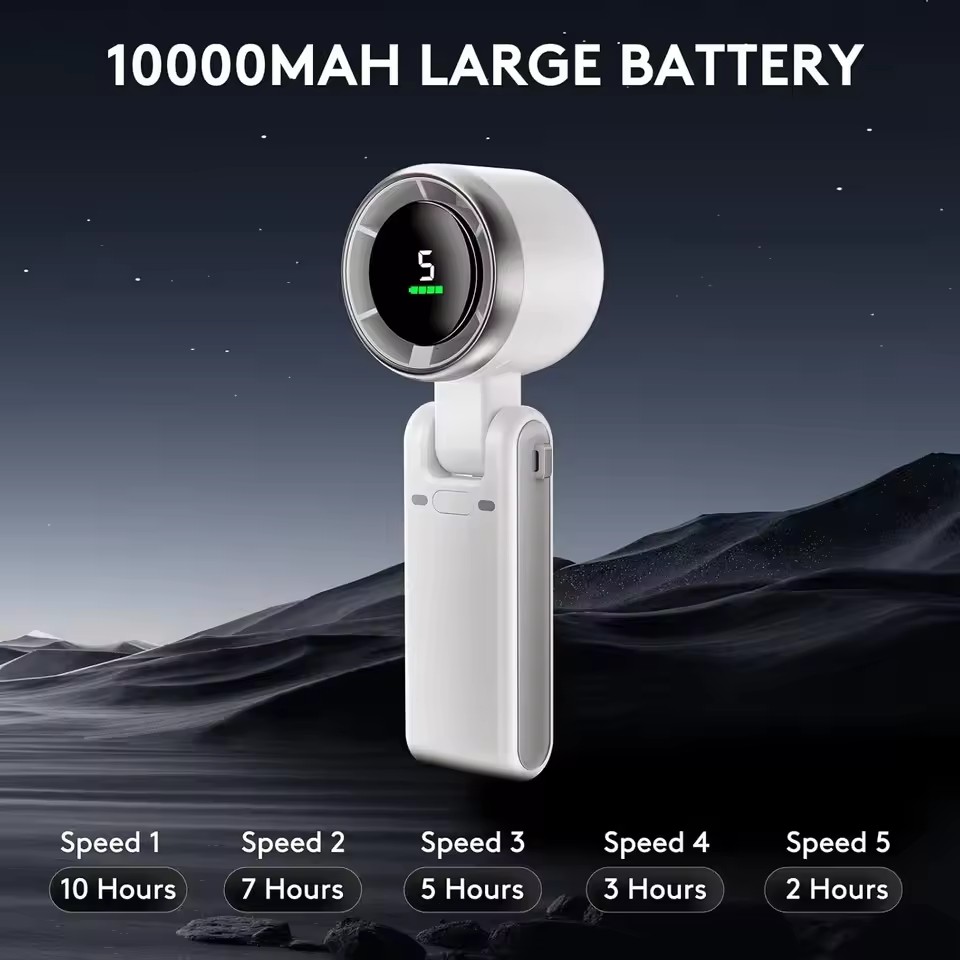 مروحة صغيرة محمولة للرقبة بسعة - مراجعة Outdoor Power With Timer وسعره