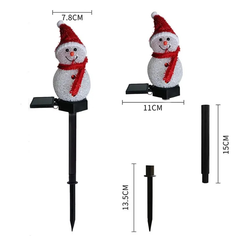 2 LED ثلج الشمسية مصباح حديقة  - مراجعة Outdoor Solar Power Xmas Lights وسعره