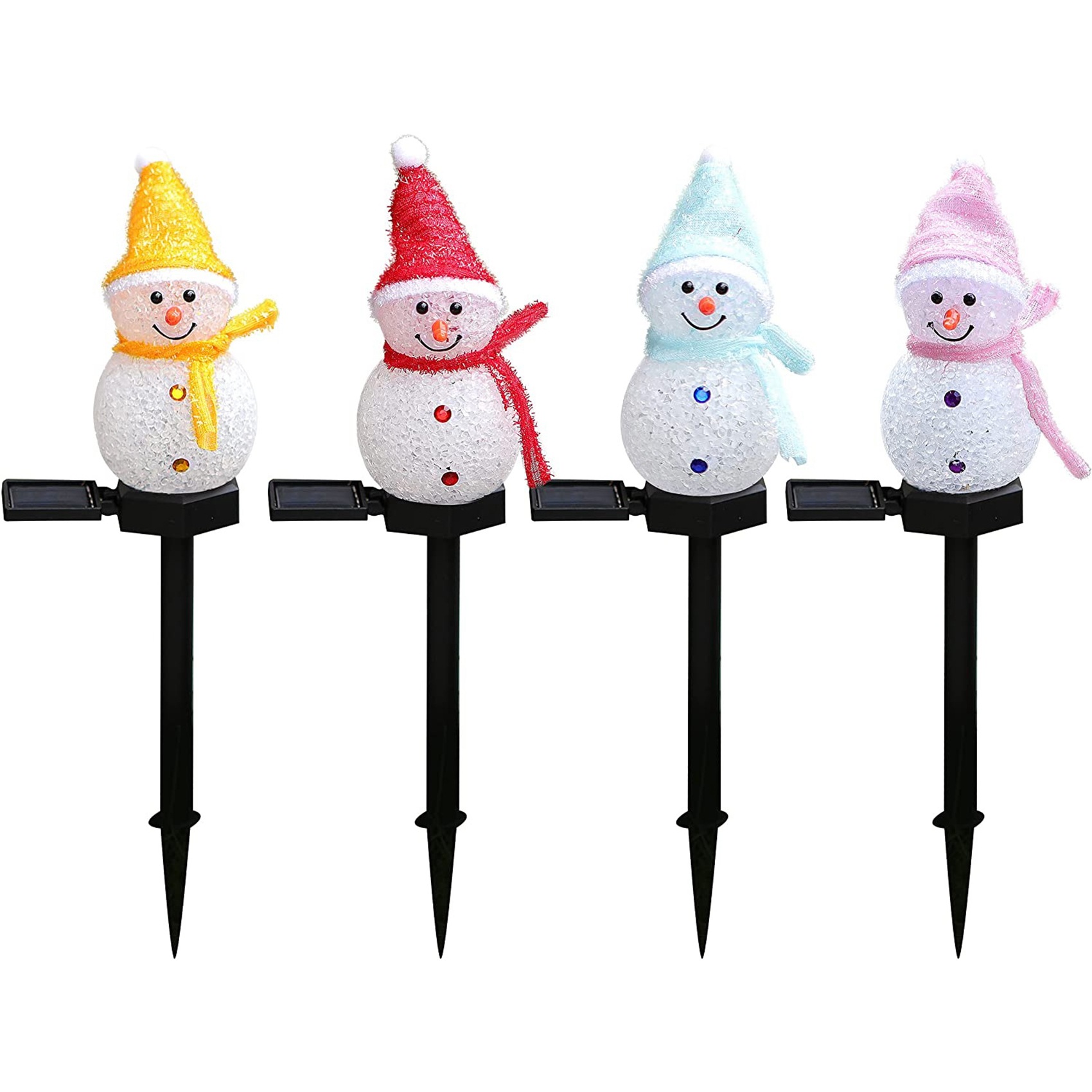 أضواء شمسية على شكل رجل الثلج  - مراجعة Outdoor Solar Power Xmas Lights وسعره