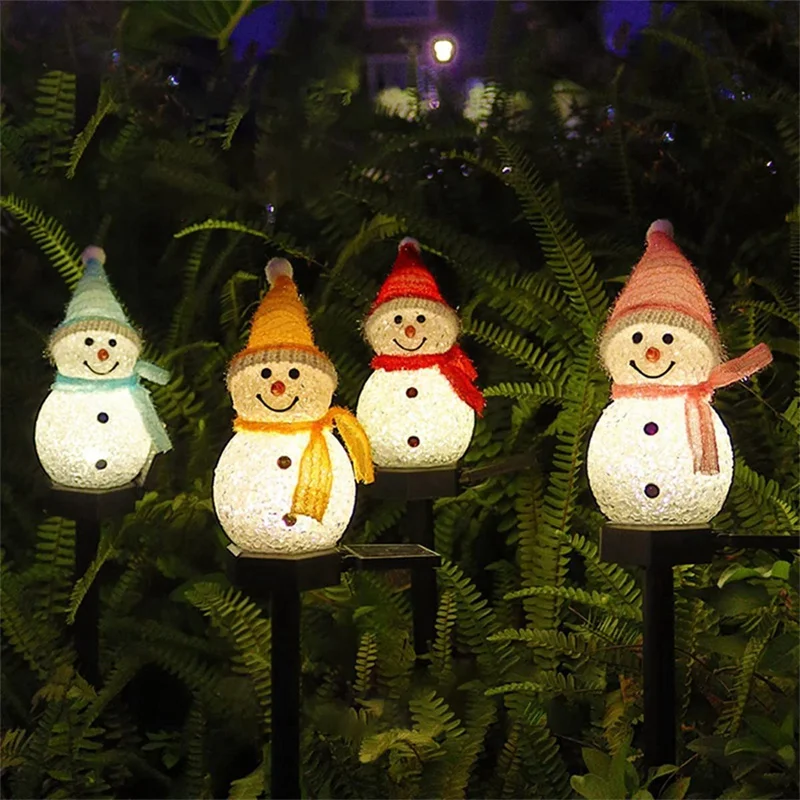 إضاءة LED شمسية على شكل رجل ثل - مراجعة Outdoor Solar Power Xmas Lights وسعره