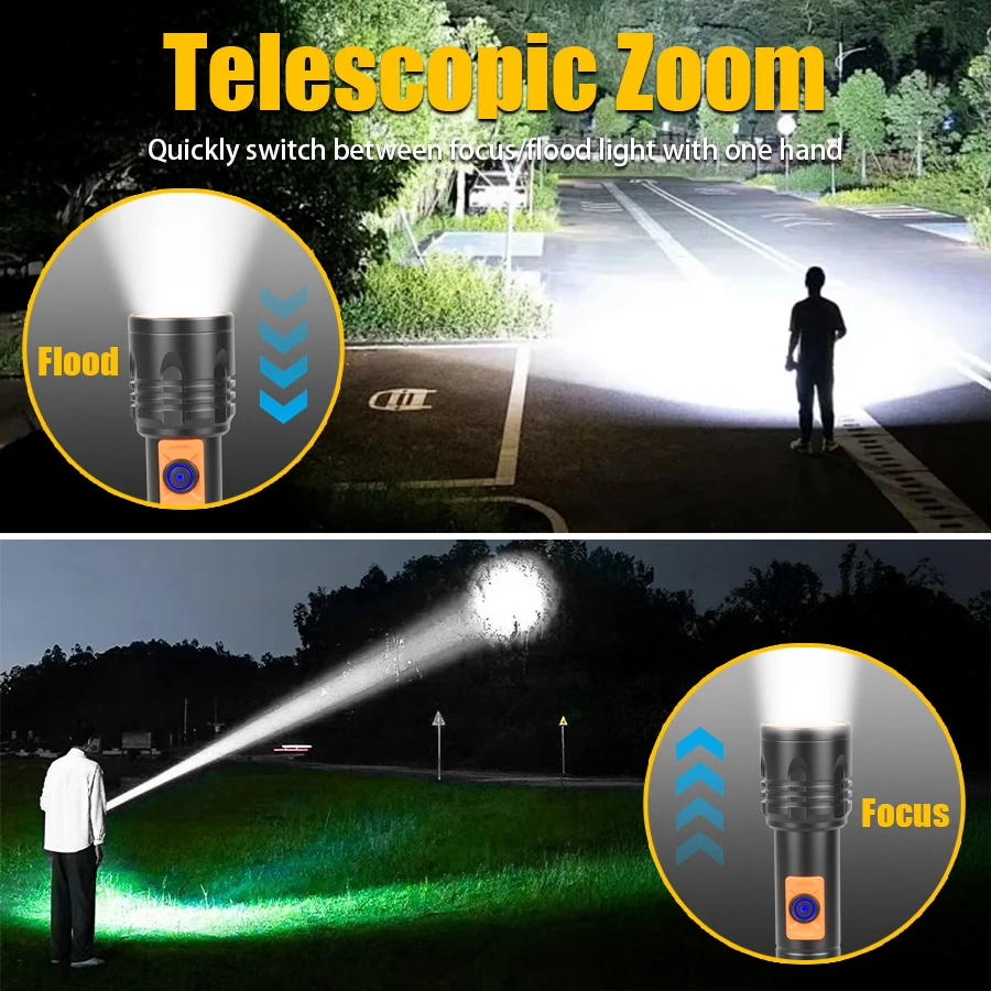 مصباح يدوي LED عالي الطاقة USB - مراجعة Outdoor Power Lights وسعره