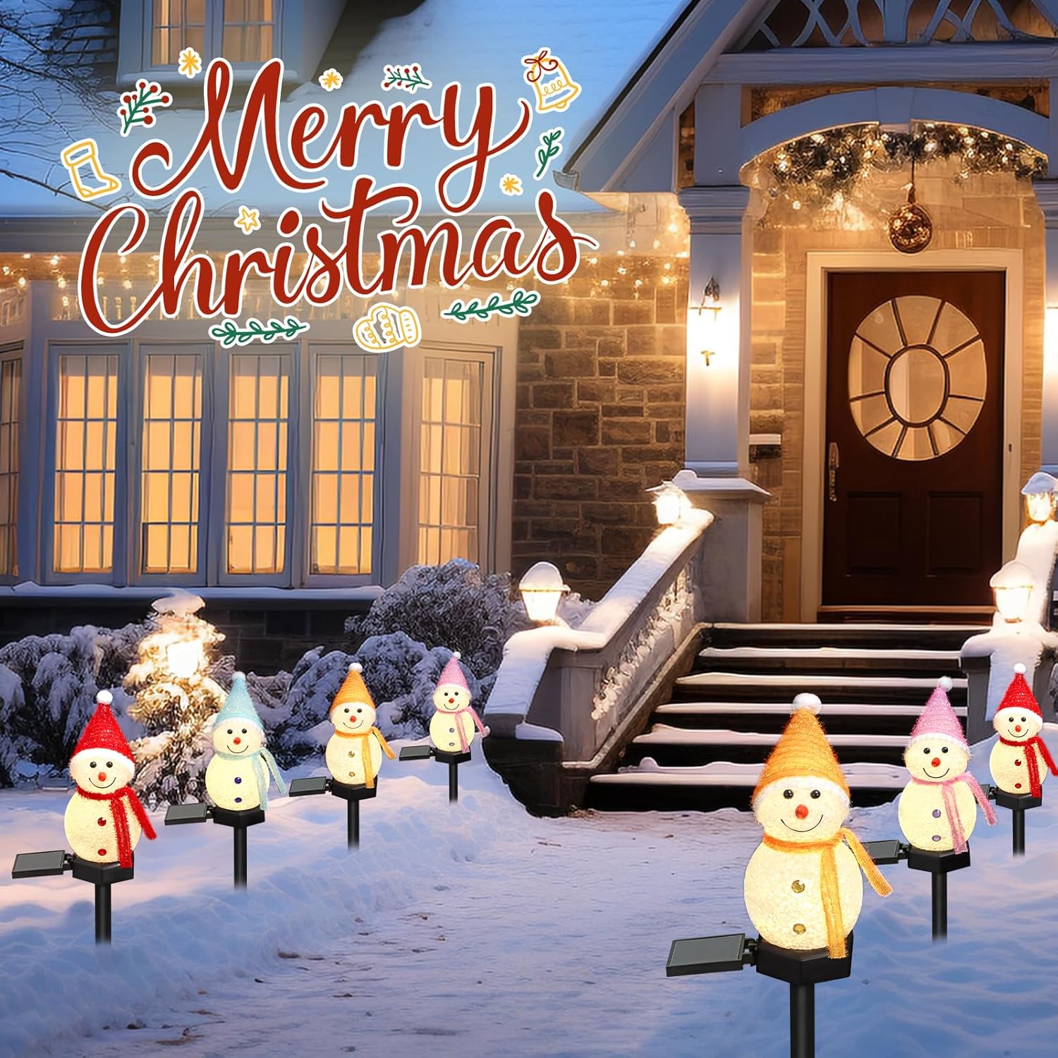 LED ثلج الشمسية مصباح حديقة في - مراجعة Outdoor Solar Power Xmas Lights وسعره