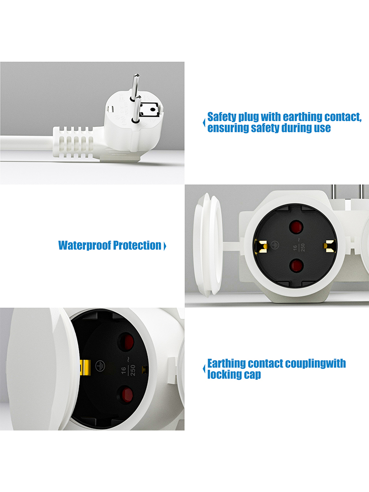 كابل تمديد أوروبي مع مقبسين شو - مراجعة Outdoor Power Socket Cover وسعره