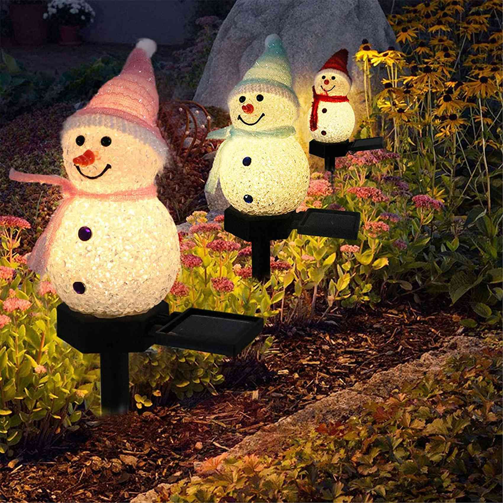 أضواء شمسية على شكل رجل الثلج  - مراجعة Outdoor Solar Power Xmas Lights وسعره