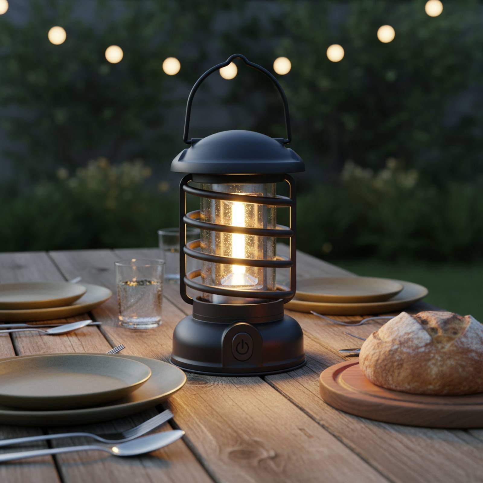 فانوس تخييم بتصميم عتيق مع مصد - مراجعة Outdoor Power Lights وسعره