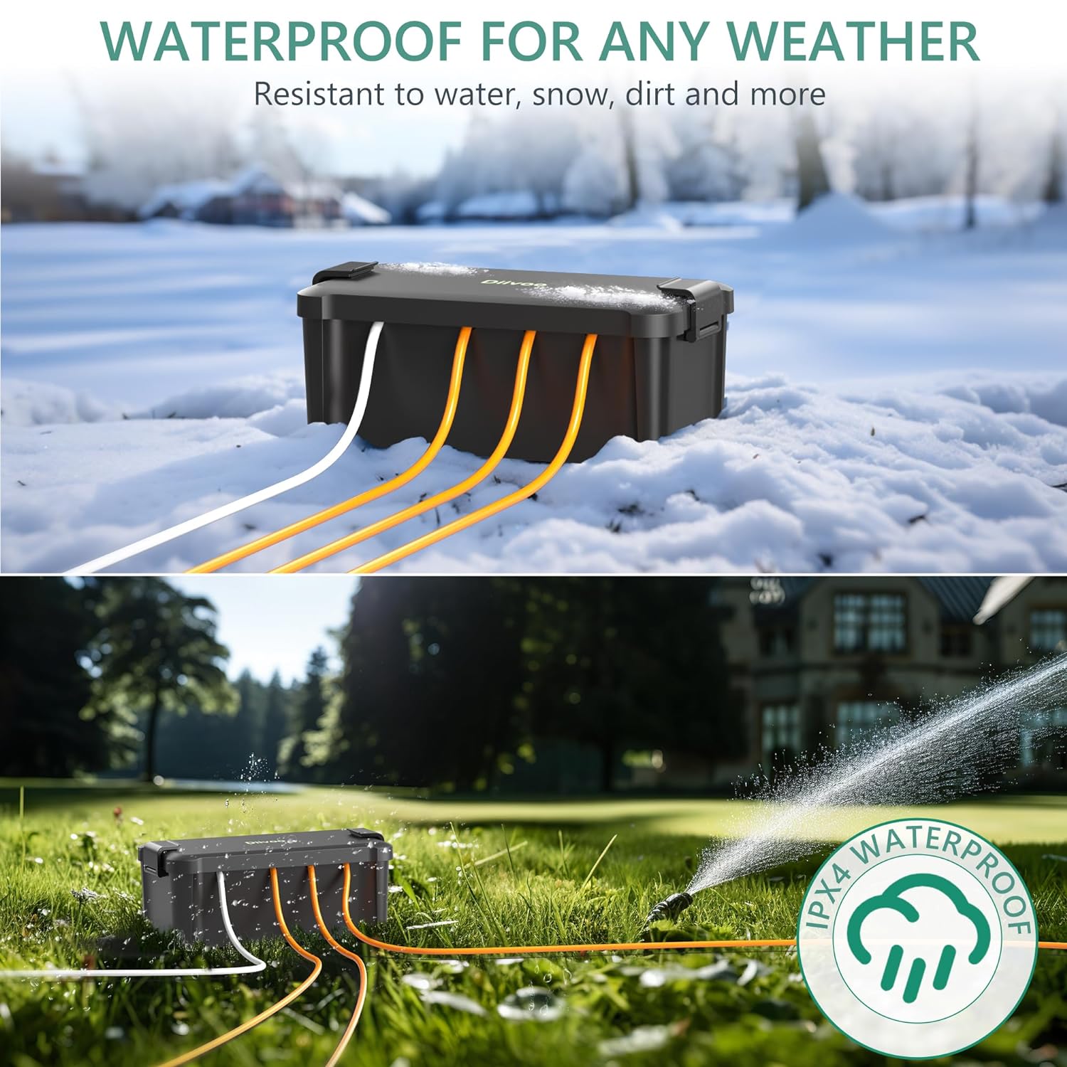 Diivoo صندوق كهربائي مقاوم للم - مراجعة Outdoor Power Adapter وسعره