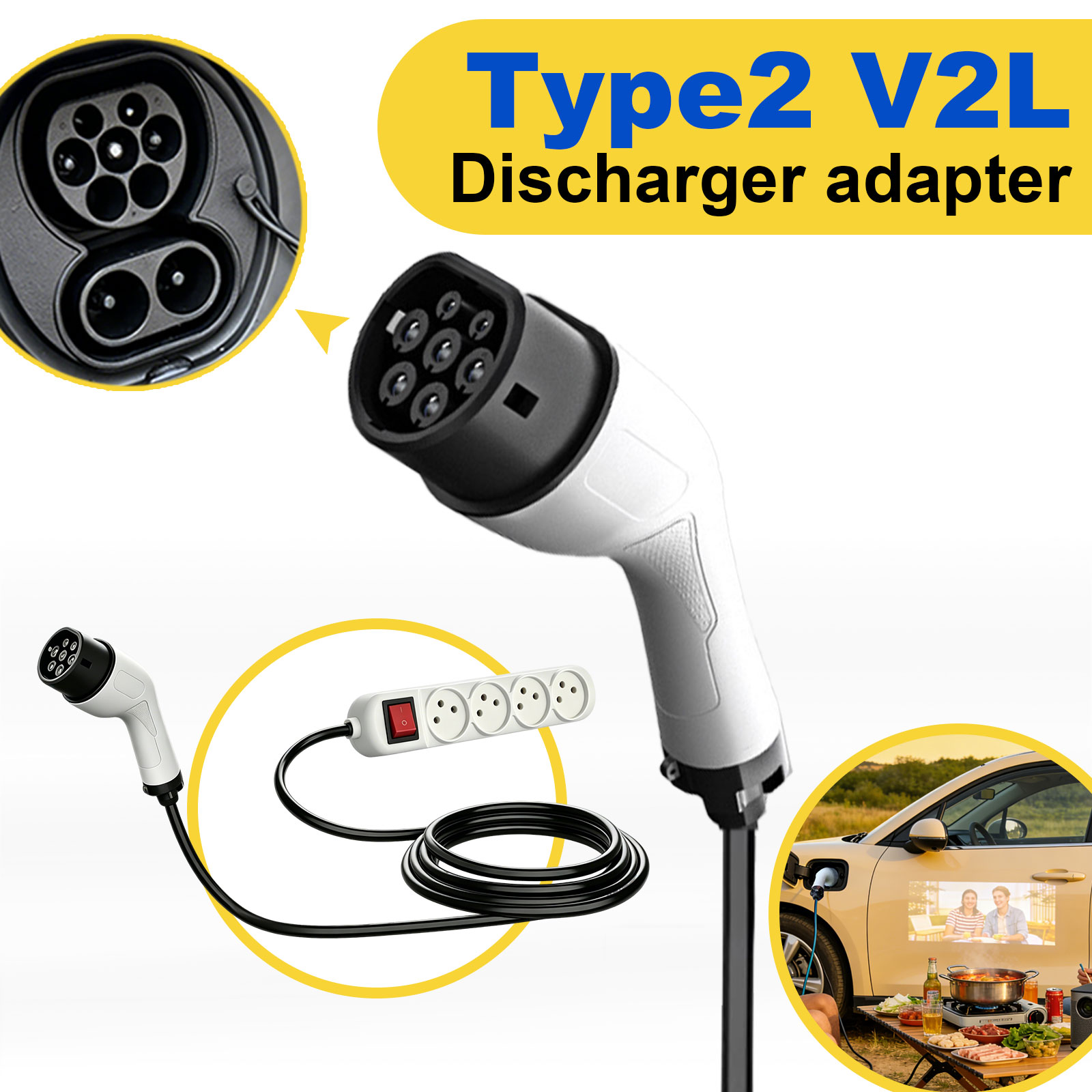 محول تفريغ الطاقة من النوع 2 V - مراجعة Outdoor Power Adapter وسعره