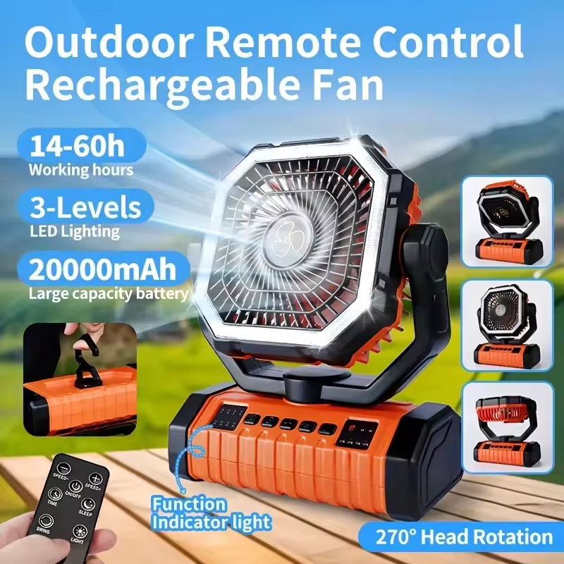 مروحة تخييم بسعة 20000 مللي أم - مراجعة Outdoor Power With Timer وسعره