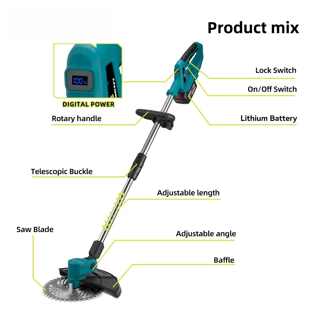 جزازة عشب كهربائية بقوة 4000 و - مراجعة Lawn Mower Battery وسعره