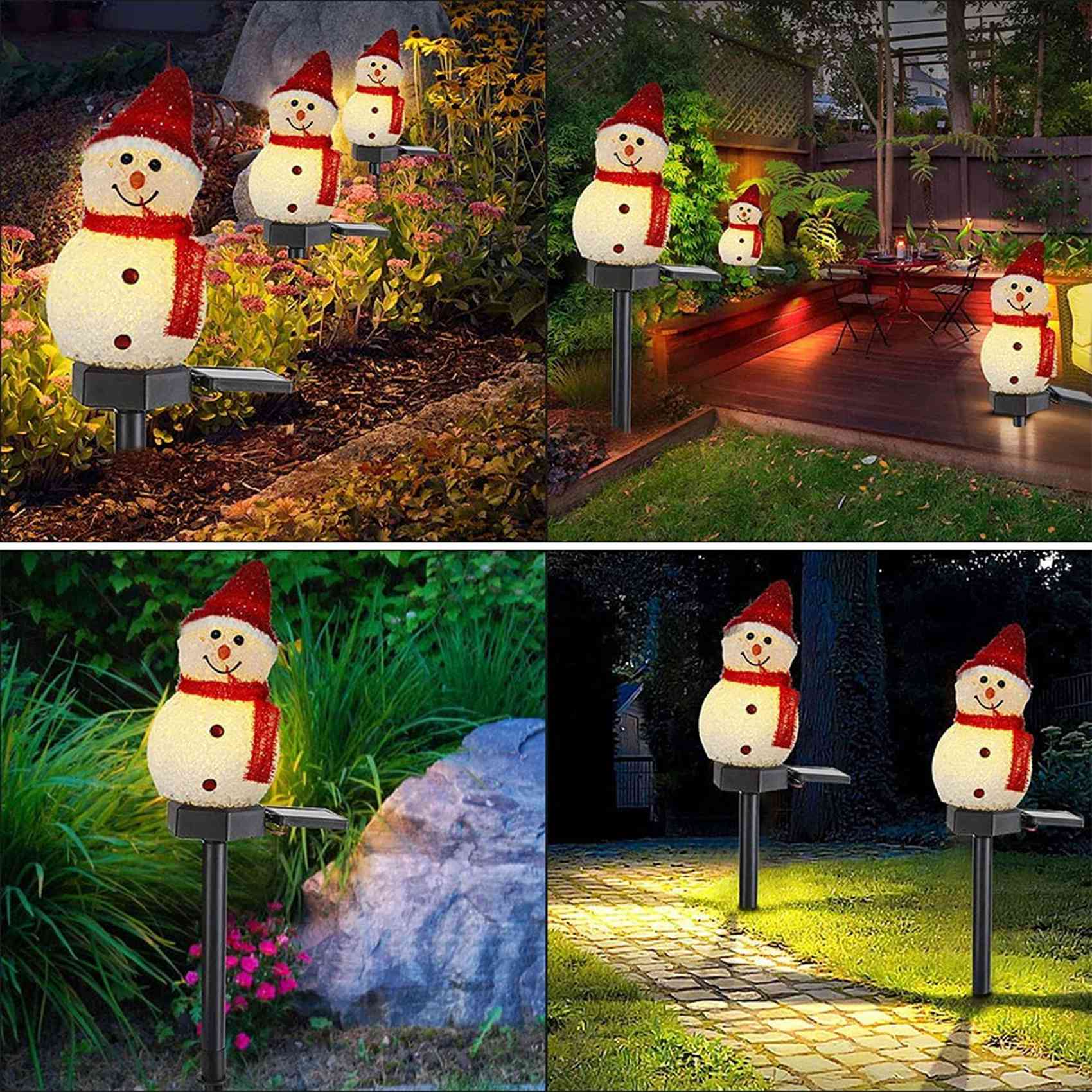أضواء شمسية على شكل رجل الثلج  - مراجعة Outdoor Solar Power Xmas Lights وسعره