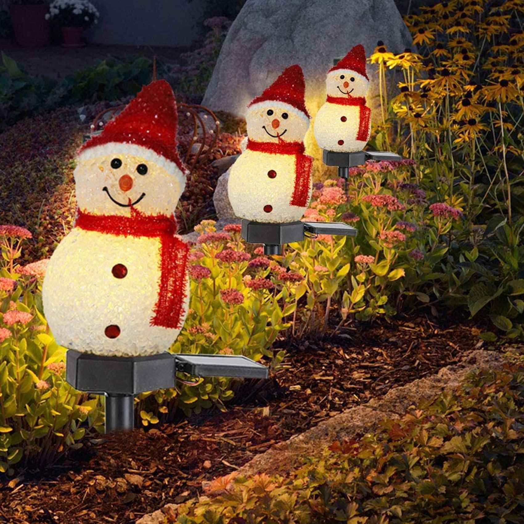 أضواء شمسية على شكل رجل الثلج  - مراجعة Outdoor Solar Power Xmas Lights وسعره