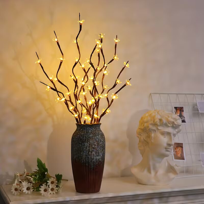 1/2 قطعة إضاءة على شكل فروع شج - مراجعة Outdoor Power Lights وسعره