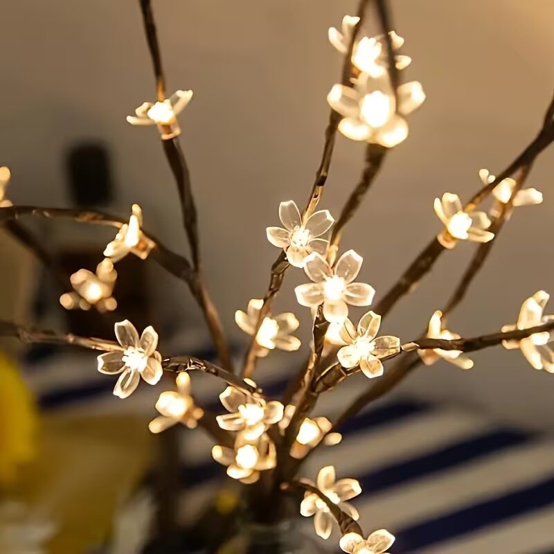 1/2 قطعة إضاءة على شكل فروع شج - مراجعة Outdoor Power Lights وسعره