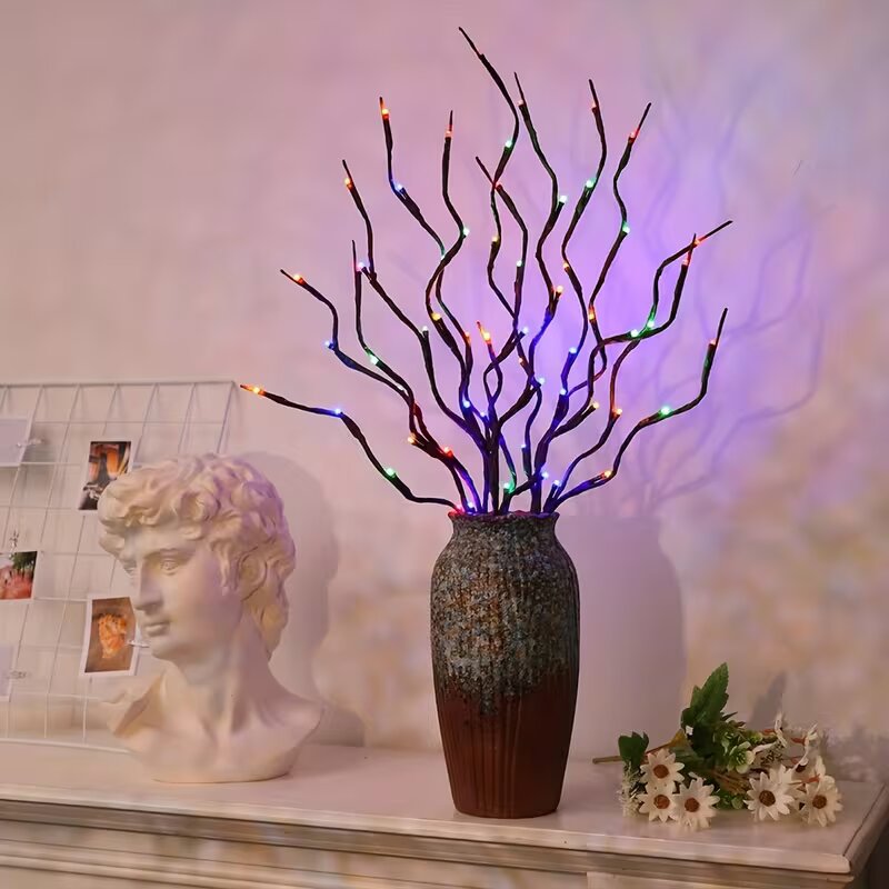 1/2 قطعة إضاءة على شكل فروع شج - مراجعة Outdoor Power Lights وسعره