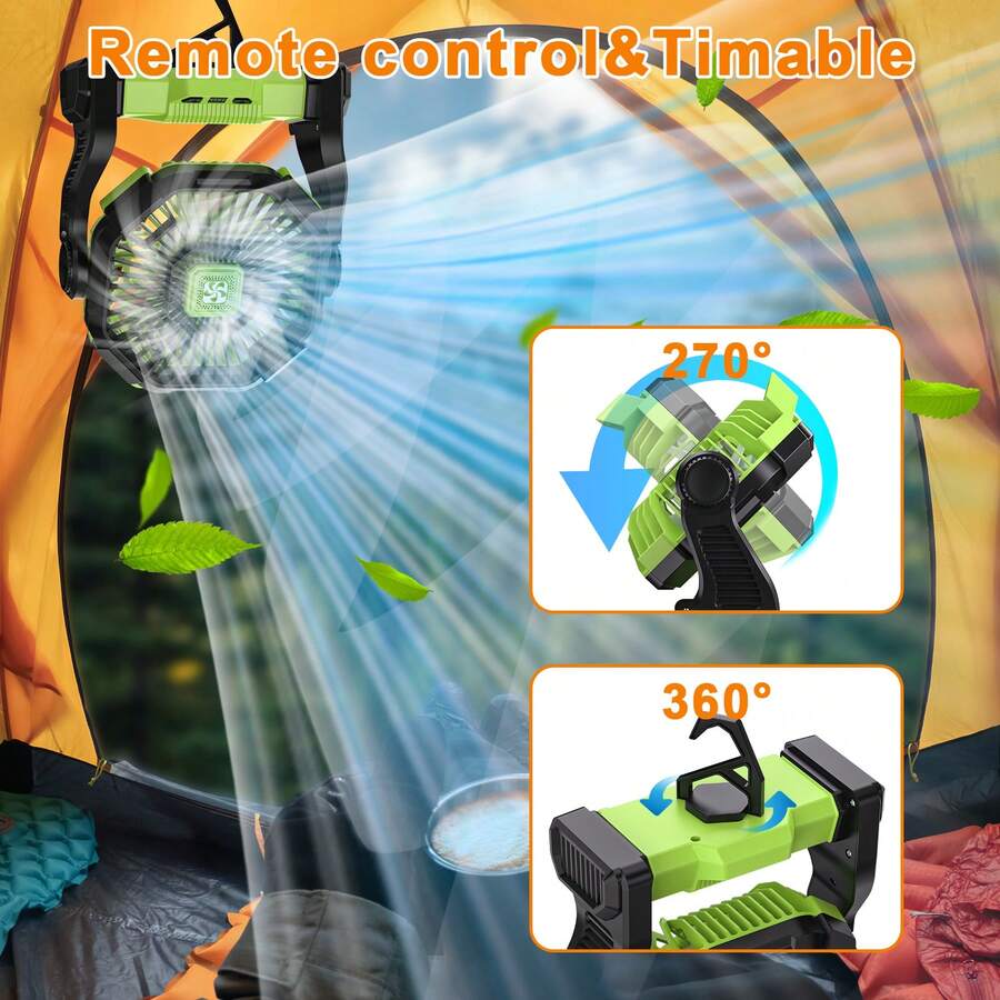مروحة محمولة تعمل بالبطارية بس - مراجعة Outdoor Power With Timer وسعره