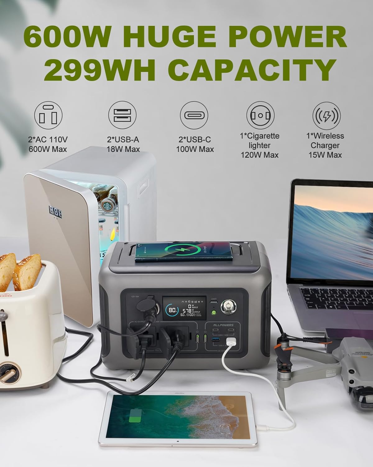 محطة طاقة محمولة من ALLPOWERS  - مراجعة Outdoor Power Outlet وسعره