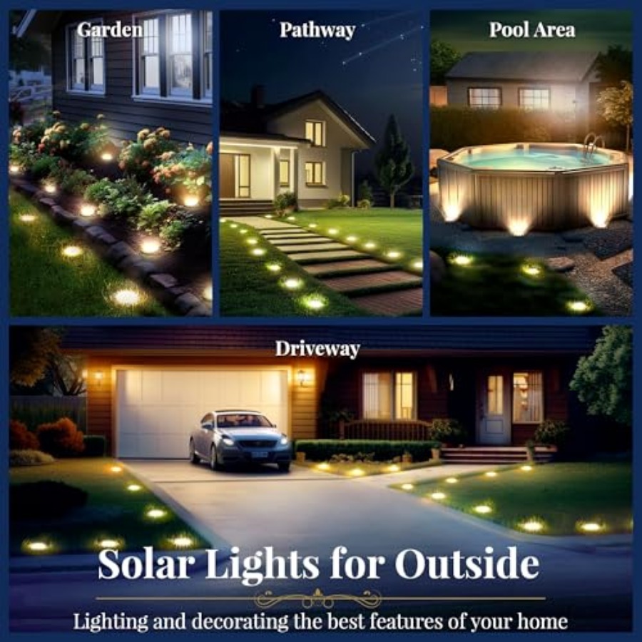 أضواء أرضية تعمل بالطاقة الشمس - مراجعة Outdoor Power Lights وسعره