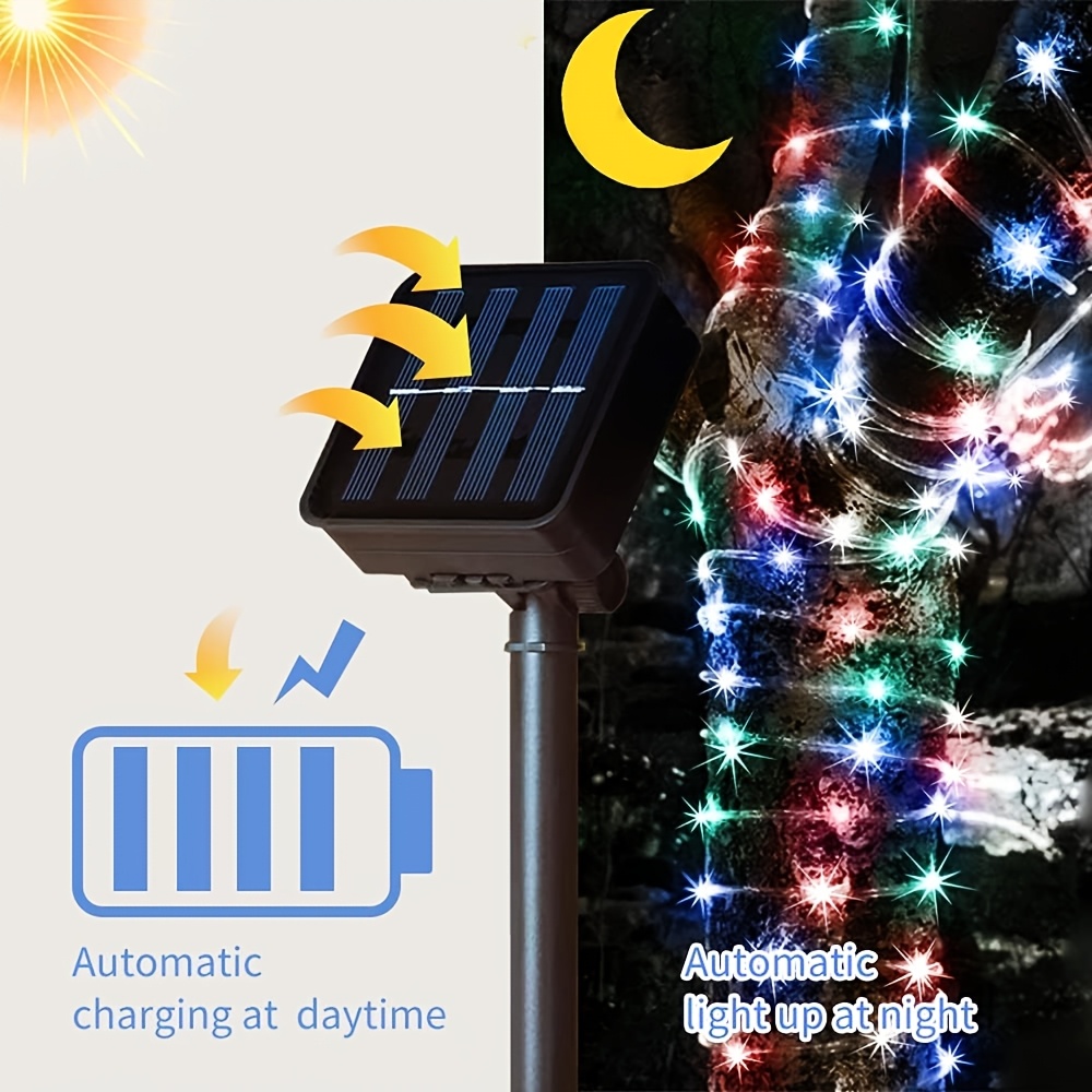الشمسية حبل ضوء 8 وضع مقاوم لل - مراجعة Outdoor Solar Power Xmas Lights وسعره