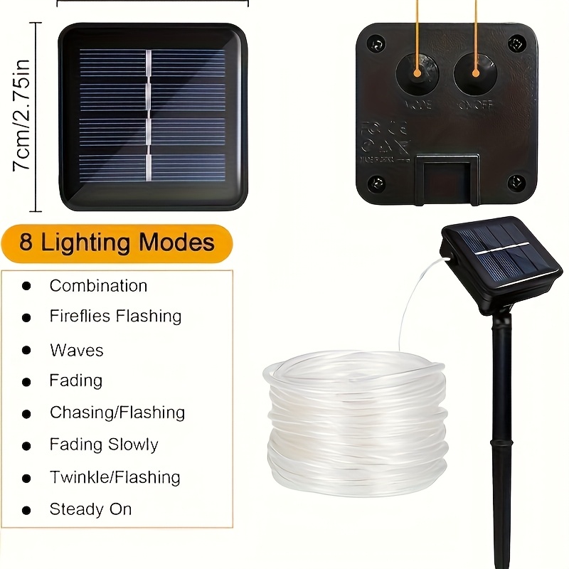 الشمسية حبل ضوء 8 وضع مقاوم لل - مراجعة Outdoor Solar Power Xmas Lights وسعره