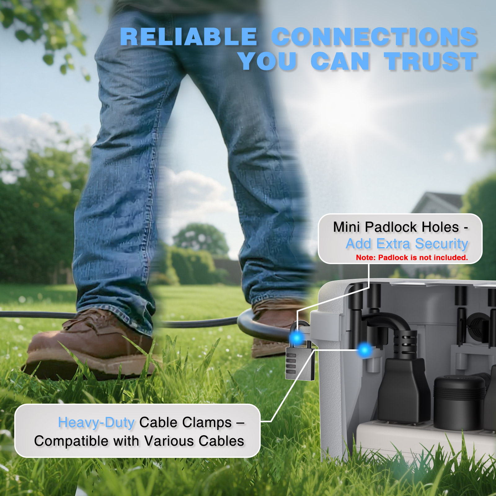 غطاء سلك تمديد مقاوم للماء IP5 - مراجعة Outdoor Power With Timer وسعره
